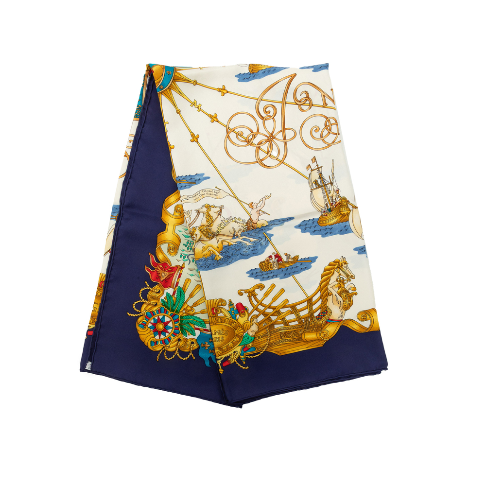 Pre-Loved Hermes Voiles de Lumiere Silk Scarf 90